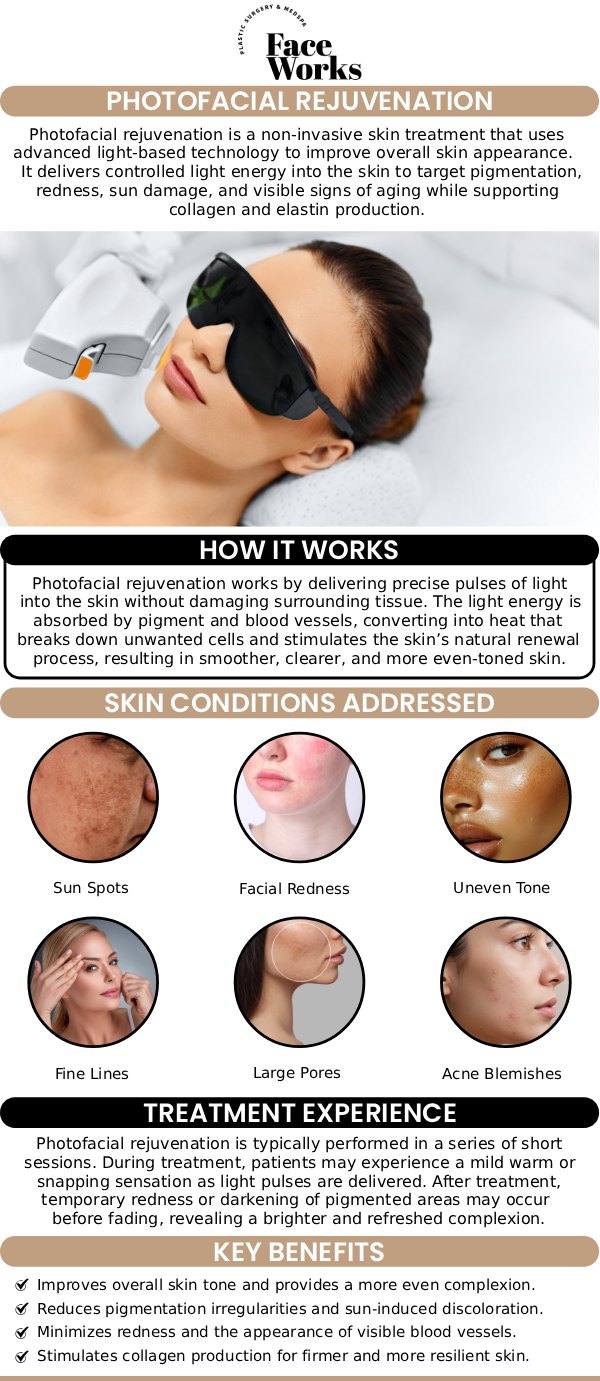 Common questions asked by clients: What is a Photo Facial, and what does it treat? How does the laser work to improve my skin? Does the treatment hurt? How many sessions will I need to see results? For more information, contact us or request an appointment online. We serve patients from Schaumburg IL, Hoffman Estates IL, Rolling Meadows IL, Hanover Park IL, Streamwood IL, Elk Grove Village IL, and surrounding areas.