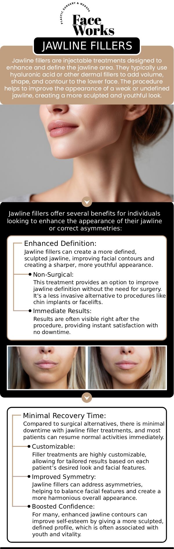 Common questions asked by clients: What is a liquid jawline treatment? What kind of fillers are used for this procedure? How does it help define my jawline? Is the treatment painful? For more information, contact us or request an appointment online. We serve patients from Schaumburg IL, Hoffman Estates IL, Rolling Meadows IL, Hanover Park IL, Streamwood IL, Elk Grove Village IL, and surrounding areas.